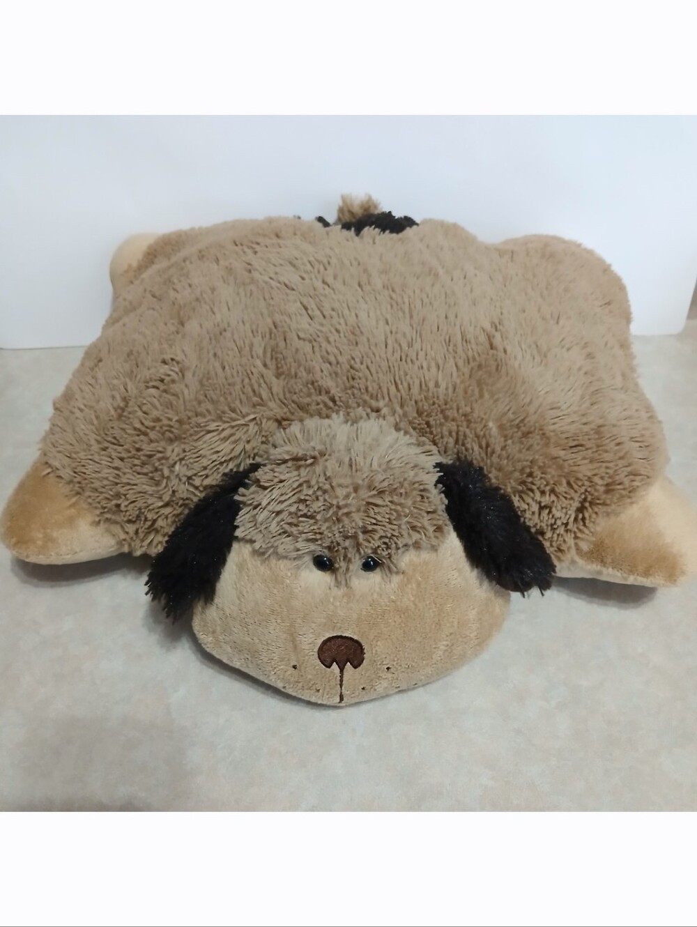 Pillow Pets Brown Snuggly Puppy Dog Stuffed Animal Plush 2010